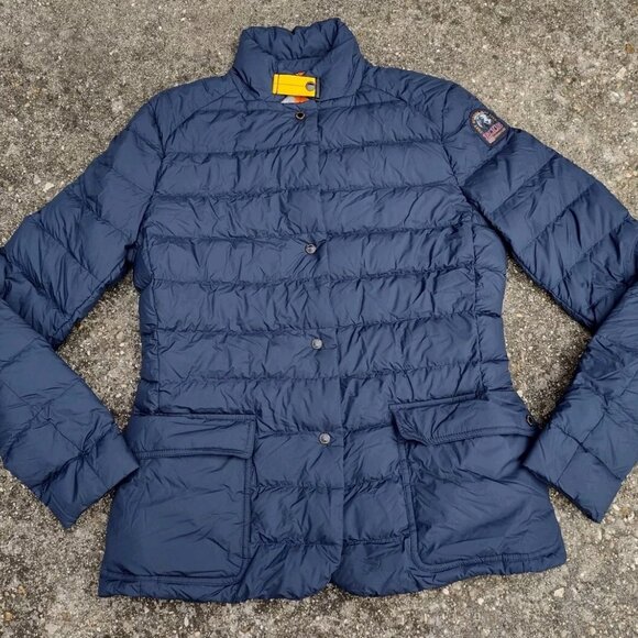 Parajumpers Alisee Down Jacket M Blue Quilted Lightweight Puffer Coat NWOT - Picture 2 of 13